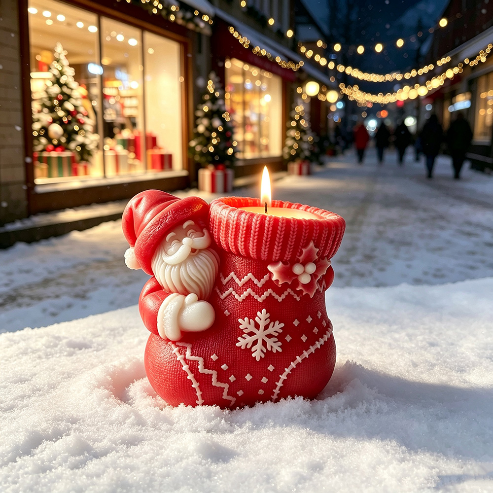 Santa Sock Silicone Candle Mol - Candle Making Kits recension och pris