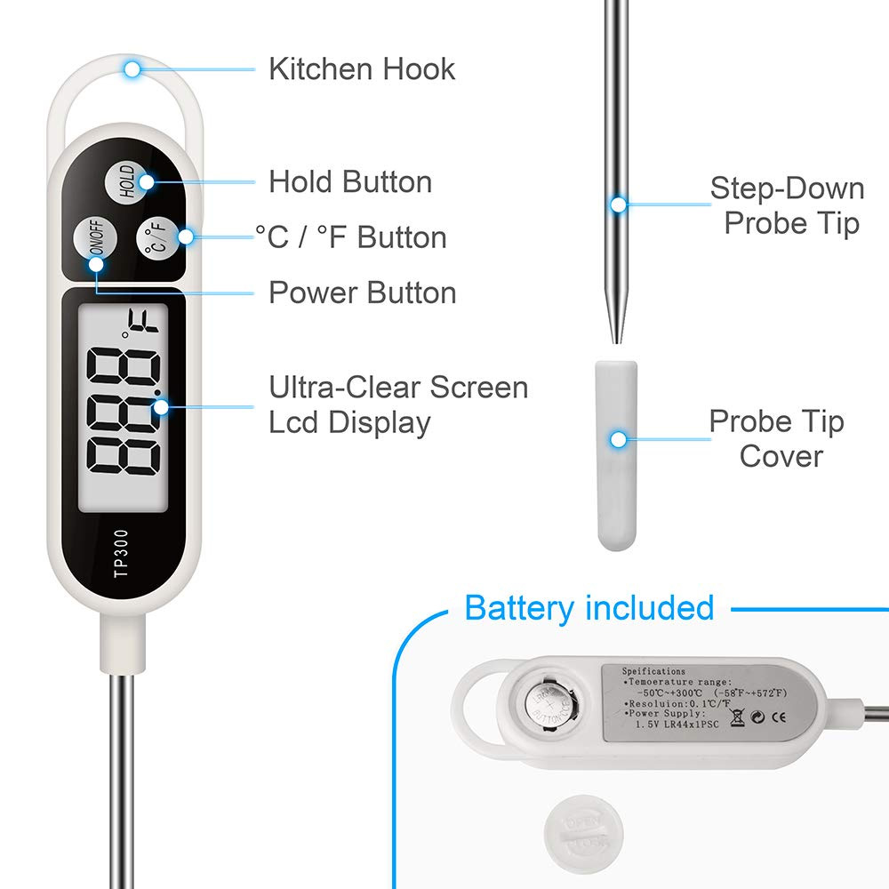 1pcs Digital Meat Food Thermom - Candle Making Thermometer recension och pris