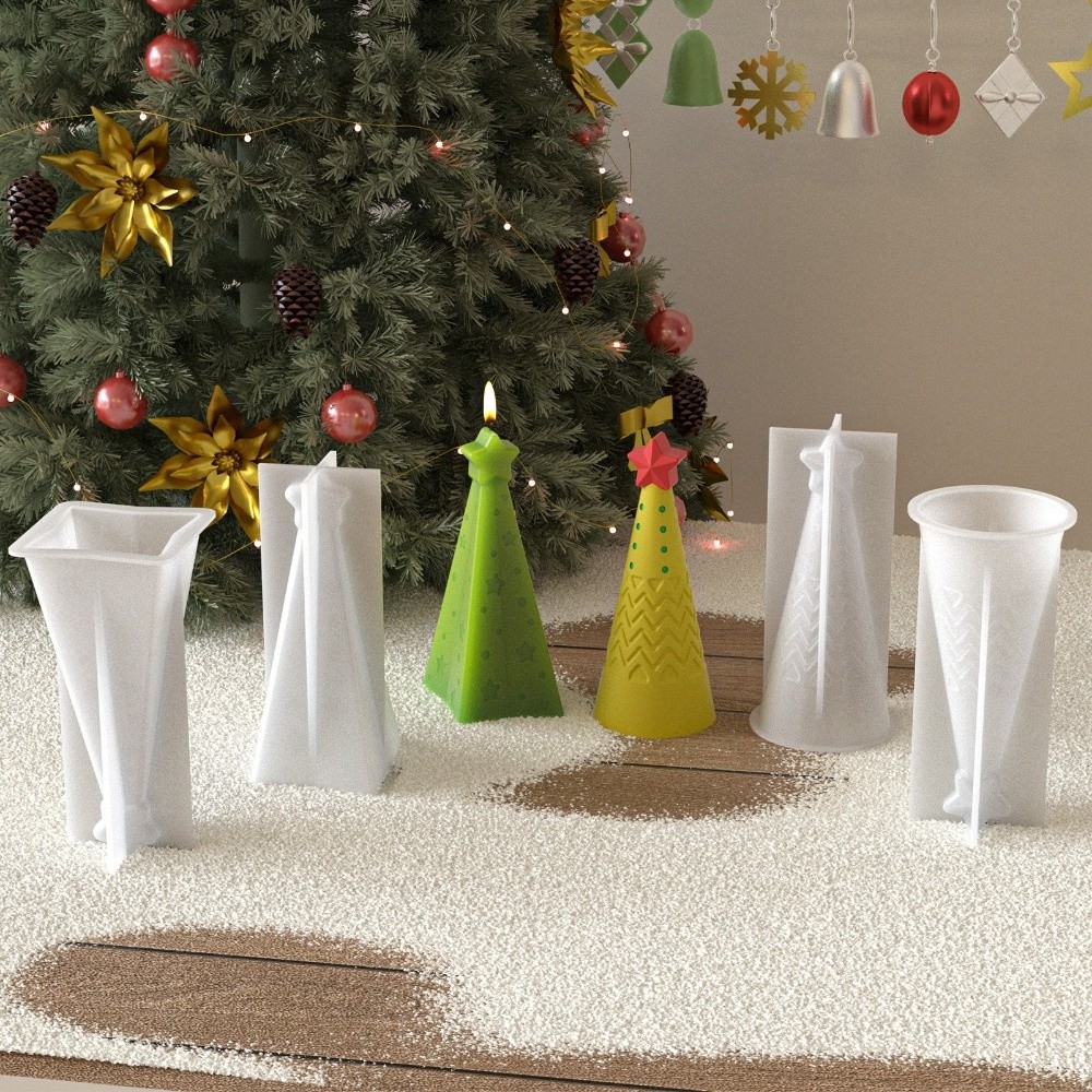New Silicone Christmas Cone Ca - Candle Making Kit Xmas recension och pris