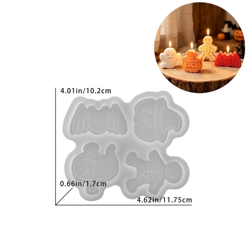 4-cavity silicone resin mold s - Candle Making Moulds recension och pris
