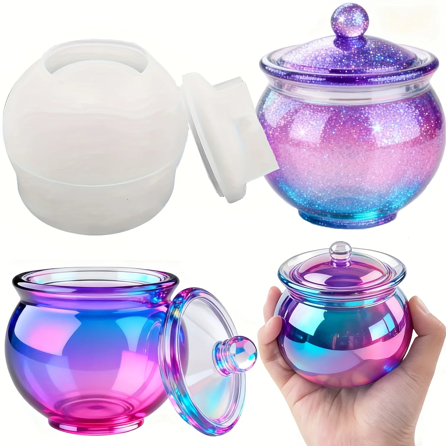 1 set of round resin can molds - Candle Making Moulds recension och pris