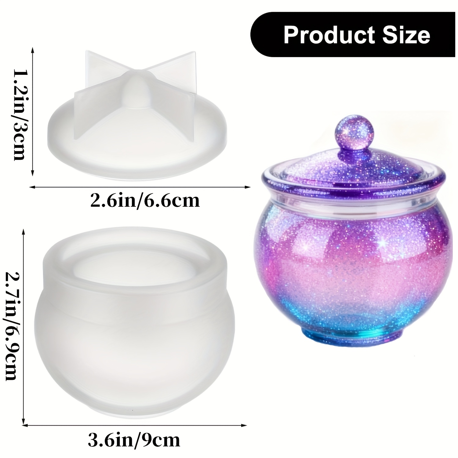 1 set of round resin can molds - Candle Making Moulds recension och pris