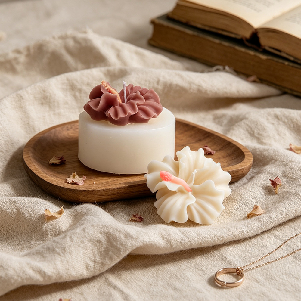 2pcs Hibiscus Flower Candle Mo - Candle Making Kit recension och pris